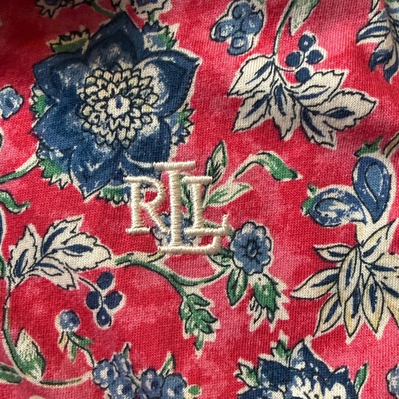 Lauren Ralph Lauren NWT Floral Nightgown Sleepwear Pink Blue Sleeveless Size M - Picture 5 of 8